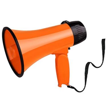 Imagem de MyMealivos Megafone Portátil Megafone Megafone Alto-Falante De 20 Watts De Potência Modos De Voz E Sirene/Alarme Com Controle De Volume E Alça (Laranja)