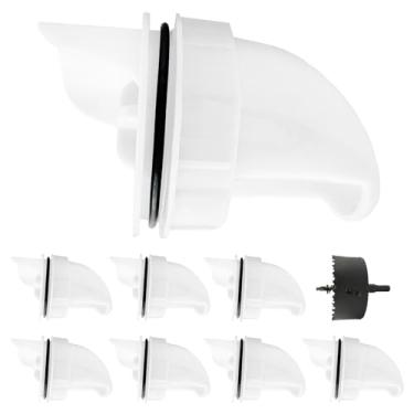 Imagem de [Pacote com 8] Alimentador automático de frango Aopchry (branco), alimentador de frango sem desperdício, design espesso em forma de ovo, à prova de chuva, adequado para várias aves, com abridor de