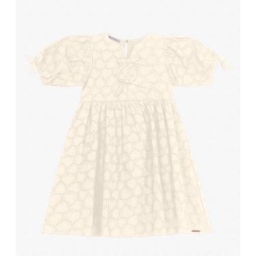 Imagem de Vestido em Laise Corações e Viscose Khy Trick Nick Off White, 8, Off W