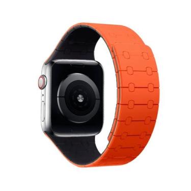 Imagem de Pulseira Link Silicone Macia Compatível Com Apple Watch - Baú do Vikin