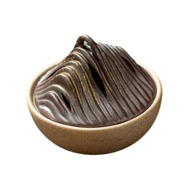 Imagem de WeiLaiKeQi Queimador de incenso em espiral de cerâmica, suporte criativo e elegante para incenso, suporte para incenso em espiral para relaxamento no quarto, Estilo Retrô