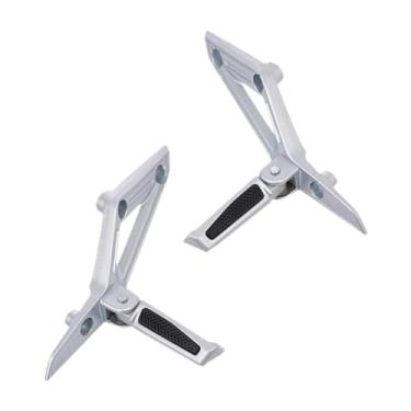 Imagem de QccHieUs Apoio para os pés do passageiro traseiro, suporte para os pés do assento traseiro, pedais traseiros de bicicleta resistentes ao desgaste para