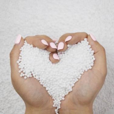 Imagem de FOONEA 80.000 contas de espuma para geleca, contas brancas de poliestireno para crianças, artesanato faça você mesmo, decoração de festa (0,2-0,3 cm)