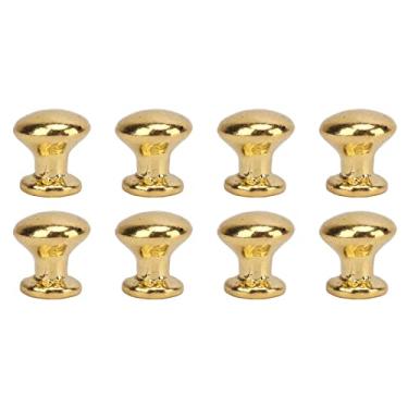 Imagem de Hilitand 8pcs 1:12 Mini Botões de Cabeça Redonda Em Escala Puxa o Hardware de Boneca de Bronze Antigo Vintage Com Parafusos para Caixas de Jóias Gavetas (GOLD)