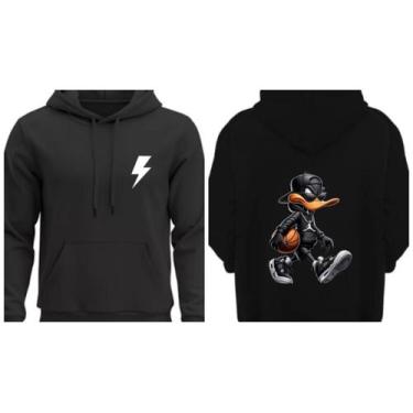 Imagem de Moletom Personalizado Frente e Costas Patolino Jogador De Basquete - H