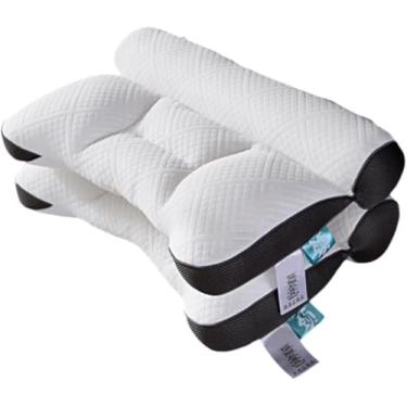 Imagem de Travesseiro Ergonômico De Penas, Travesseiro De Pescoço Cervical Ou Travesseiro De Cama De Alívio Da Dor No Ombro No Pescoço, Suporte Cervical Para Melhorar O Sono, Proteja Seu Pe, B, B