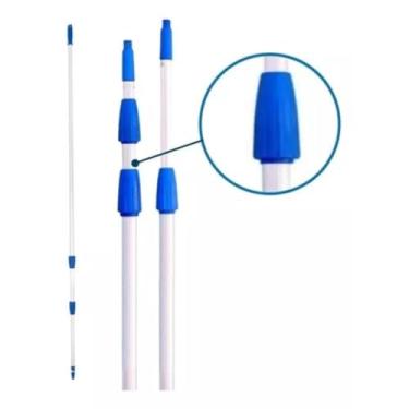 Imagem de Cabo Extensor 4,5 Metros, Retratil Regulavel Pronlongador Ajustavel Extensível Com Furo Telescopico Aluminio Com Rosca Para Pintura, Limpeza de Piscina