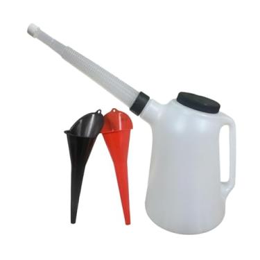 Imagem de Generic 5L OBSERMAGEM de MEDIÇÃO DO UNIVERSAL com TIDA, ROSTA com POTE, POTENCIDO de ÓLEO ENCONERADO de CARRO de ÓLEO de ÓLEO de ÓLEO de Óleo à prova, com 2 Funil