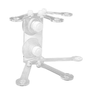 Imagem de Aquário Rack de 6 Garra Forma da hélice de dupla camada de 180 graus Tanque de peixes de Fraga de com copos de sucção Material de acrílico seguro para um crescimento saudável