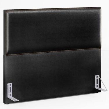 Imagem de Cabeceira Cama Box Casal Com Tachas 140 cm Vicenza L02 Facto Preto Met
