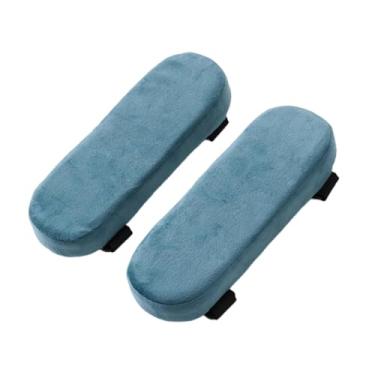 Imagem de KiBcsLic 1 Par de Almofadas para Apoio de Braço de Cadeira de Escritório, Almofadas Confortáveis ​​e Macias para Apoio de Braço de Cadeira Gamer para Escritóri, Azul, Tamanho real