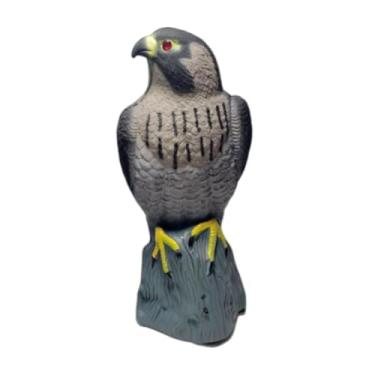 Imagem de Generic Estátua de de águia, protetor de jardim, estatueta realista, controle de pássaros, espantalho, escultura de falcão para jardim, gramado, Olhos Vermelhos