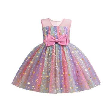 Imagem de Vestido De Princesa Unicórnio Para Meninas, Fantasia De Aniversário, C