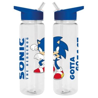 Imagem de Garrafa de água Sonic the Hedgehog (Gotta Go Fast Design) Garrafa de água de plástico de 700 ml, garrafa de água para meninas, garrafa de água para meninos, garrafa de água infantil - Mercadoria
