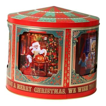 Imagem de IEUDNS Caixa de armazenamento de música de Natal Caixa de música decorativa Decoração de mesa Artigos para festas multiuso Decoração de Natal Recipiente, Casa de Natal