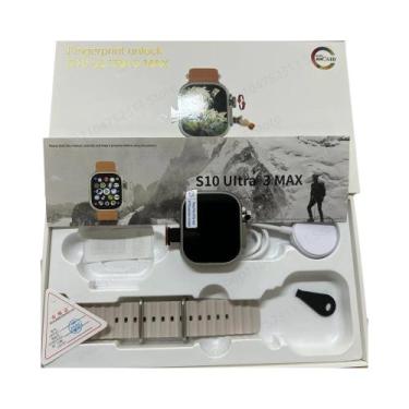 Imagem de Smartwatch Unissex S10 Ultra 3 MAX Com Touch ID 180 graus Câmera Rotat