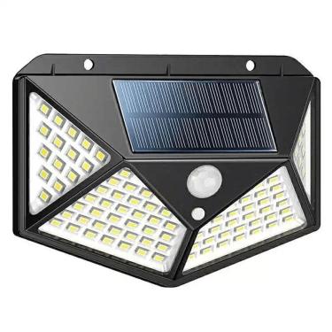 Imagem de Luminária Solar 100 Leds Com Sensor Presença Movimento