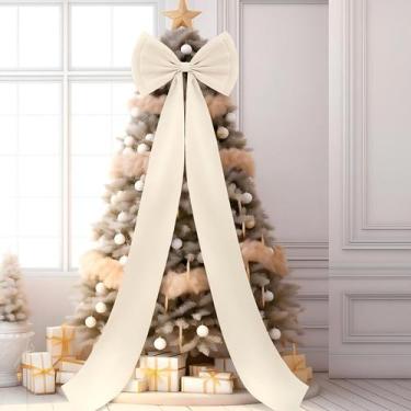 Imagem de Decoração de topo de árvore de Natal Giant Bow Wavwavw