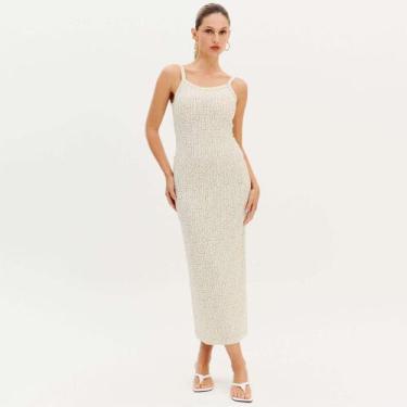 Imagem de Vestido Super Midi Easy Lança Perfume Alc Ve26 Bege Feminino, M