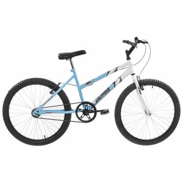 Imagem de Bicicleta de Passeio Ultra Bikes Esporte Bicolor Aro 24 Reforçada Freio V-Brake Sem Marcha Azul Bebê/Branco, BMF24-05AZB