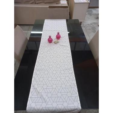 Imagem de Caminho de mesa 40 x 1,75 - bege + azul - DIAS DECOR