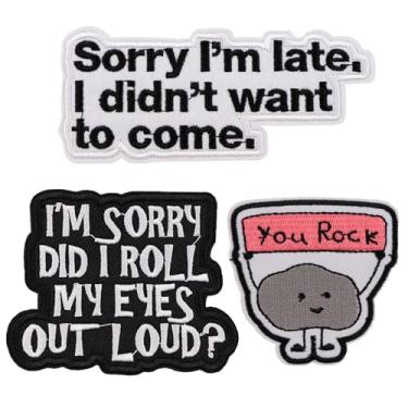 Imagem de Adesivos engraçados de passar a ferro para adultos, acessório de decoração com vibração energética bordada, faça você mesmo, para chapéus, roupas, mochila, jeans