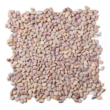 Imagem de Pastilha de Pedras Naturais Seixos de 30cm x 30cm Rende Glass Mosaic