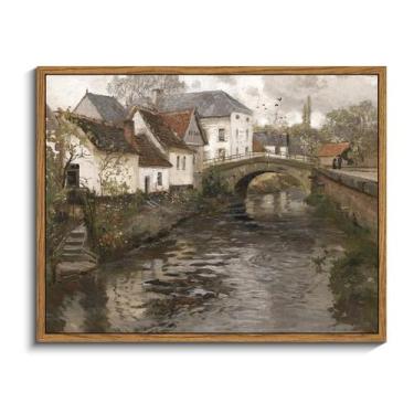 Imagem de Arte de parede em tela em Simsea Vintage Riverside 28x36cm - InSimSea