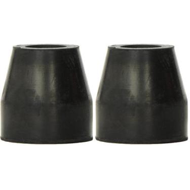 Imagem de Pacote com 2 inserções de metal preto Walker Cane Tips DMI de 1,9 cm