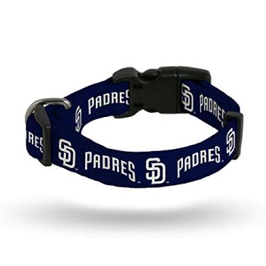 Imagem de Rico Industries Coleira para animais de estimação MLB San Diego Padres Coleira para animais média, cores de equipe, média