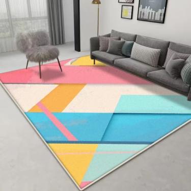 Imagem de Tapete geométrico ruglarge | Tamanho personalizado para sofá de sala de estar e decoração de quarto (180 x 200 cm (70 x 78 pol.) / zy-250802014559)