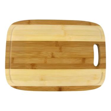 Imagem de Tábua Bambu Com Pegador Churrasco Legumes Corte