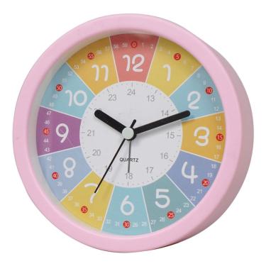 Imagem de Despertador de quartzo colorido para crianças, silencioso e sem tique-taque