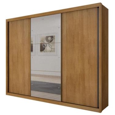 Imagem de Guarda Roupa Casal Palazzo 3 Portas 6 Gavetas Cumaru 23 Com Espelho - Horizonte