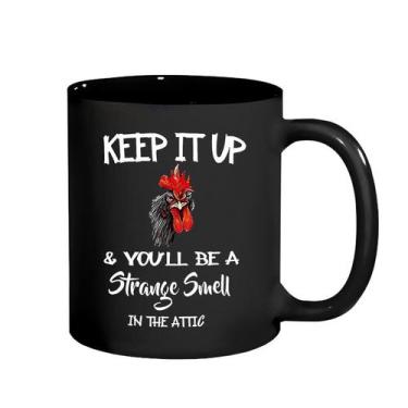 Imagem de Caneca de café Funny Rooster 350 ml Ceramic Keep It Up & Be Strange - 
