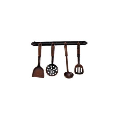 Imagem de Conjunto de utensílios de cozinha em miniatura em escala 1:12 para casa de bonecas