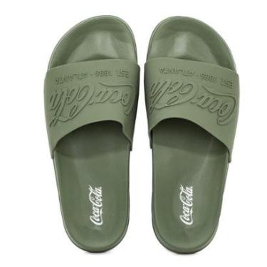 Imagem de Sandália Slide Masculina Coca Cola Groove Confortável Resistente Original 3919-Masculino