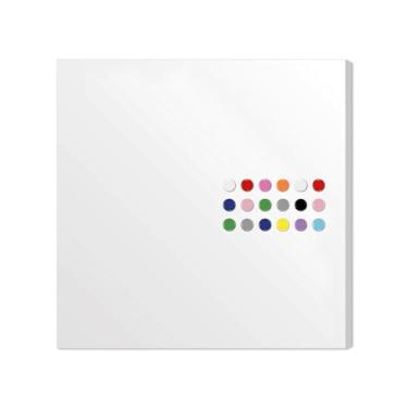 Imagem de Painel p/Fotos, Recados, Notas + 36 Imãs 50x50 - Mural Metálicos Para Imãs (Branco)