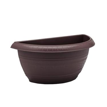 Imagem de Vasos de Parede de 5 Litros Bem Reforçados jardim vertical Reforçado para Jardim Vertical 17x18x38cm(CAFÉ,2 UNIDADES)