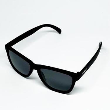 Imagem de Óculos de Sol Corrida e Casual EVOXY Pulse Square Masculino Feminino Preto - Lentes Cinzas-Unissex