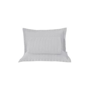 Imagem de Kit Cobre Leito Casal Matelado Copacabana, Azul, 300 Fios, 3 Peças (branco, Padrão)