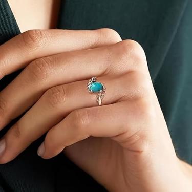 Imagem de Anéis de noivado para mulheres, anéis de articulação de ouro grosso, empilháveis, boêmios, turquesa, presentes de Natal, presentes de amizade para mulheres, dia dos namorados, Medium, Latão, Sem pedra