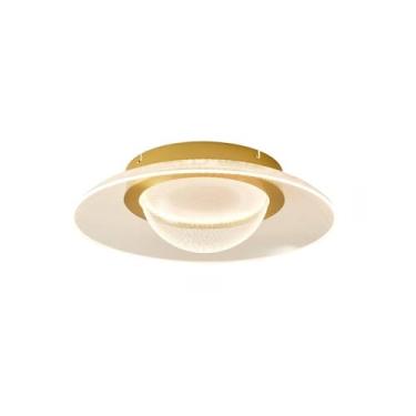 Imagem de Plafon Nordecor Arki 45cm Led Bivolt Dourado Fosco