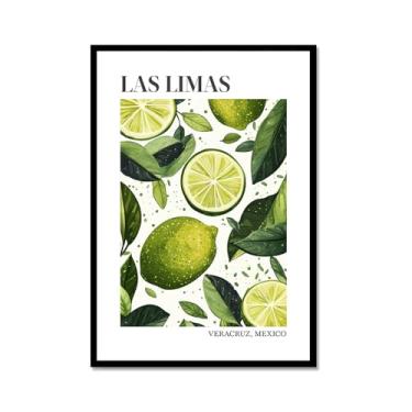 Imagem de Pôster colorido de limão, citrinos e laranjas, mercado de frutas, vintage, arte de parede, decoração de cozinha, pintura em tela para sala de jantar e quarto (SKU4,20,3 x 30,5 cm = (20 x 30 cm