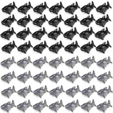 Imagem de NEUROVYRAL 60 peças de tubarão de resina, miniatura, tubarão, animais do oceano, pequenas figuras de tubarão, mini resina de animais oceânicos para plantador de jardim de fadas, paisagem de musgo