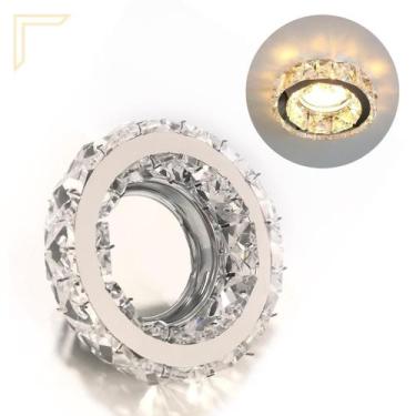 Imagem de Spot Cristal Embutir Gesso Redondo Mr16 Sala Lup70 - Acende A Luz