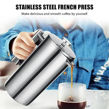 Imagem de French Press Aço Inoxidável 304 Café Chá com -scald Handle -ferrugem Filtração de 3 Camadas Antiaderente Fácil Limpar para Casa Escritório