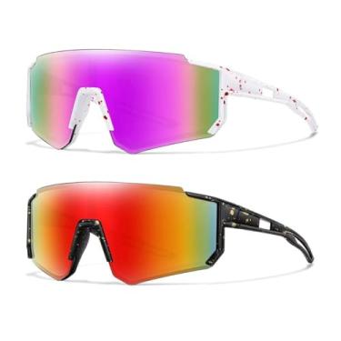 Imagem de Kit 2 Óculos de Sol Esportivo Infantil Branco UV400 Proteção