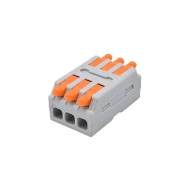 Imagem de IRFKR 5/10 peças mini conector de fiação rápida cabo divisor de emenda compacta bloco de terminais de conexão elétrica push-in 2.5 cm múltiplas saídas (3 em 3 saídas, 5 peças)