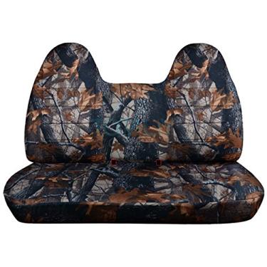 Imagem de Totalmente compatível com capas de assento de caminhão Ford F-150 1999-2004 (parte dianteira/traseira sólida) com encosto de cabeça separado (16 impressões) série F F150Totally Covers cinza TCCSC70-9904FF150-CO